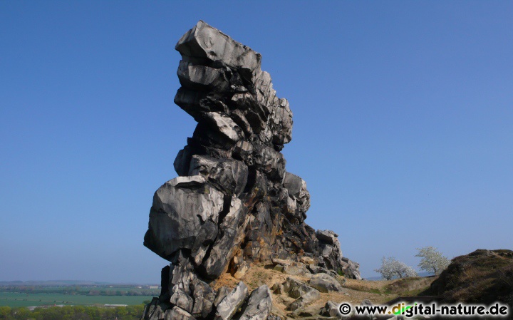 Durch Erosion wurde weicheres Gestein abgetragen