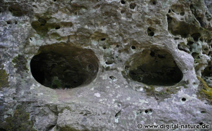 Interessante Felsen und kleinere Höhlen