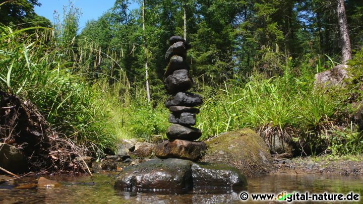 Steinturm im Bach